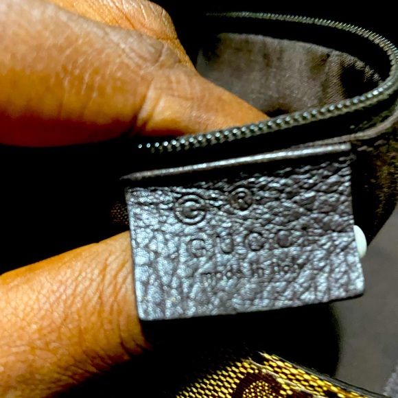 Gucci Monogram “Crystal coated” and calf leather handbag - Picture 2 of 5